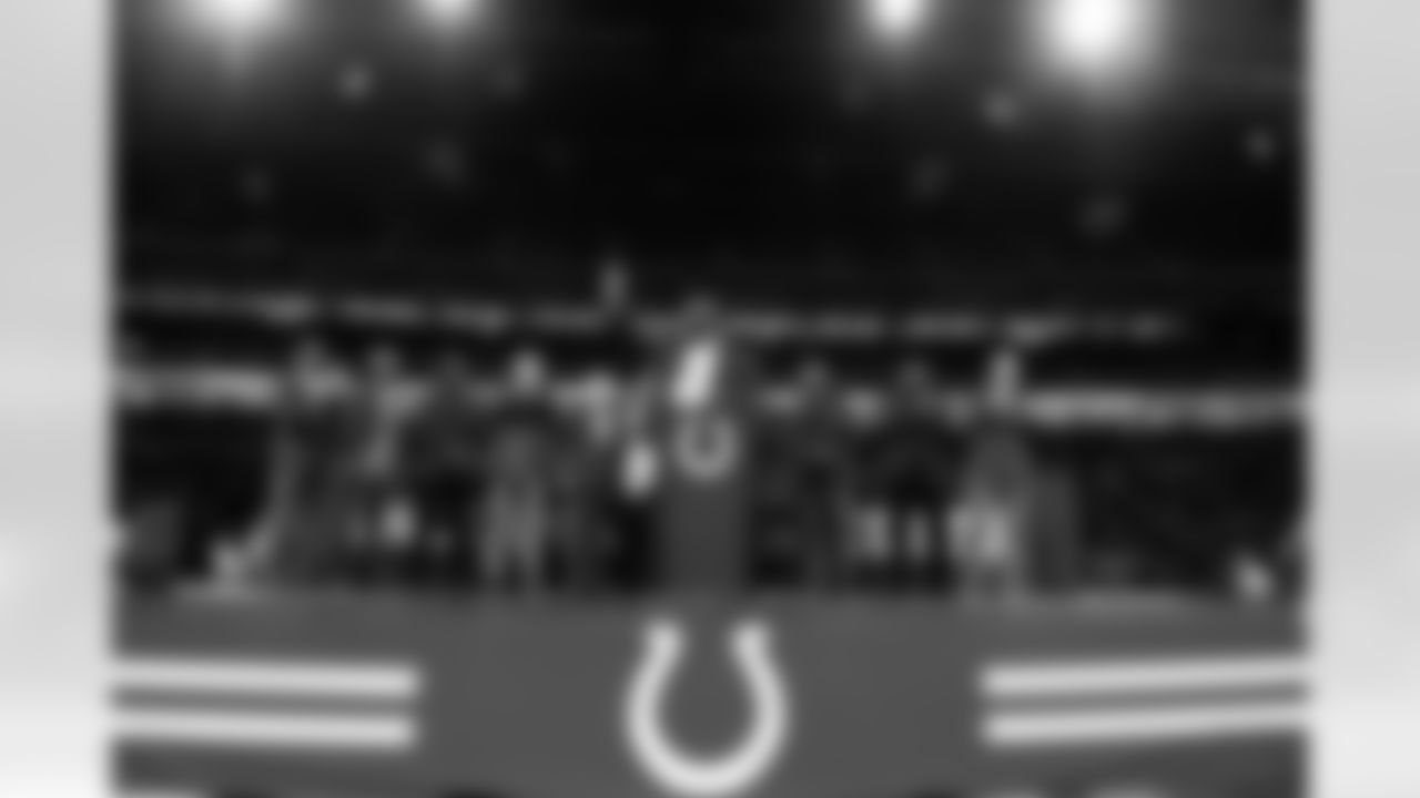 Bill Brooks, Marvin Harrison, Edgerrin James, Jeff Saturday, Bill Polian, Tarik Glenn, Dwight Freeney, Robert Mathis, Peyton Manning, Ring of Honor,