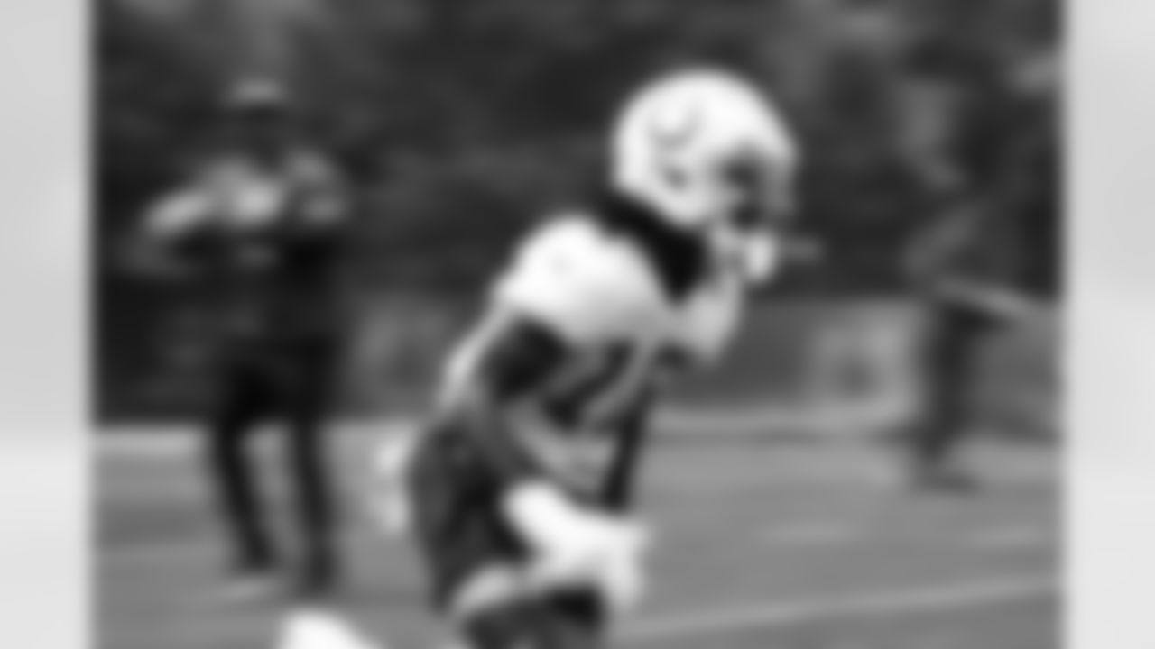 16 WR Ashton Dulin,
Players train during Phase III OTAs of offseason workouts.