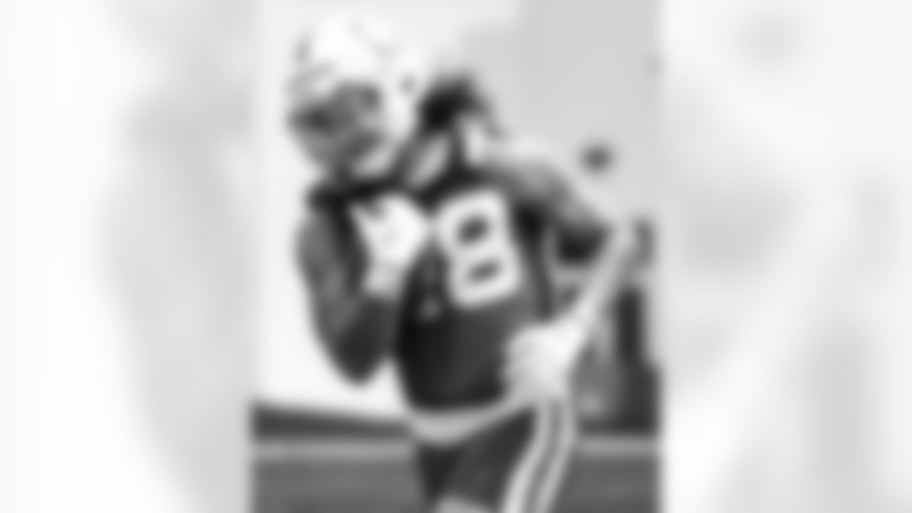 48 S Aaron Maddox,
Players train during Phase III OTAs of offseason workouts.