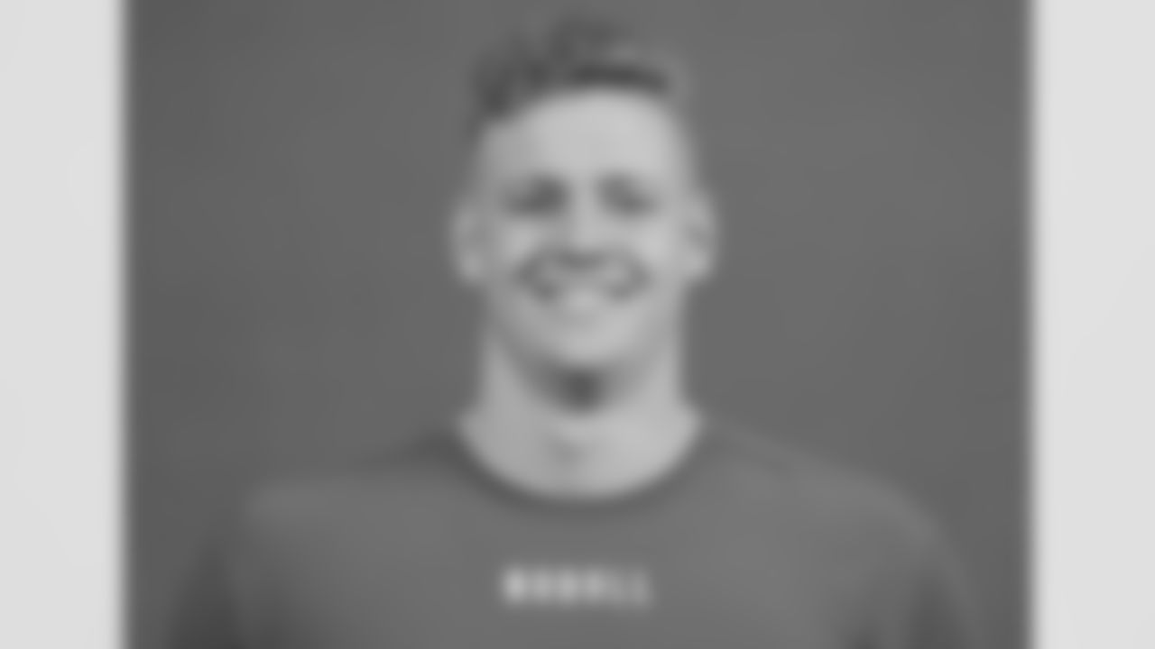 Air Force tight end Kyle Patterson poses for a portrait at the NFL football Combine on Wednesday, March 1, 2023 in Indianapolis. (AJ Mast/AP Images for the NFL)