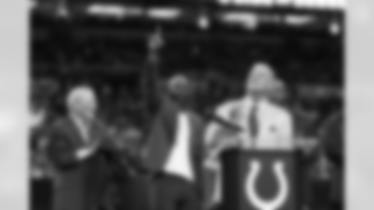 Bill Polian, Reggie Wayne, James Irsay Owner and CEO, Dwight Freeney