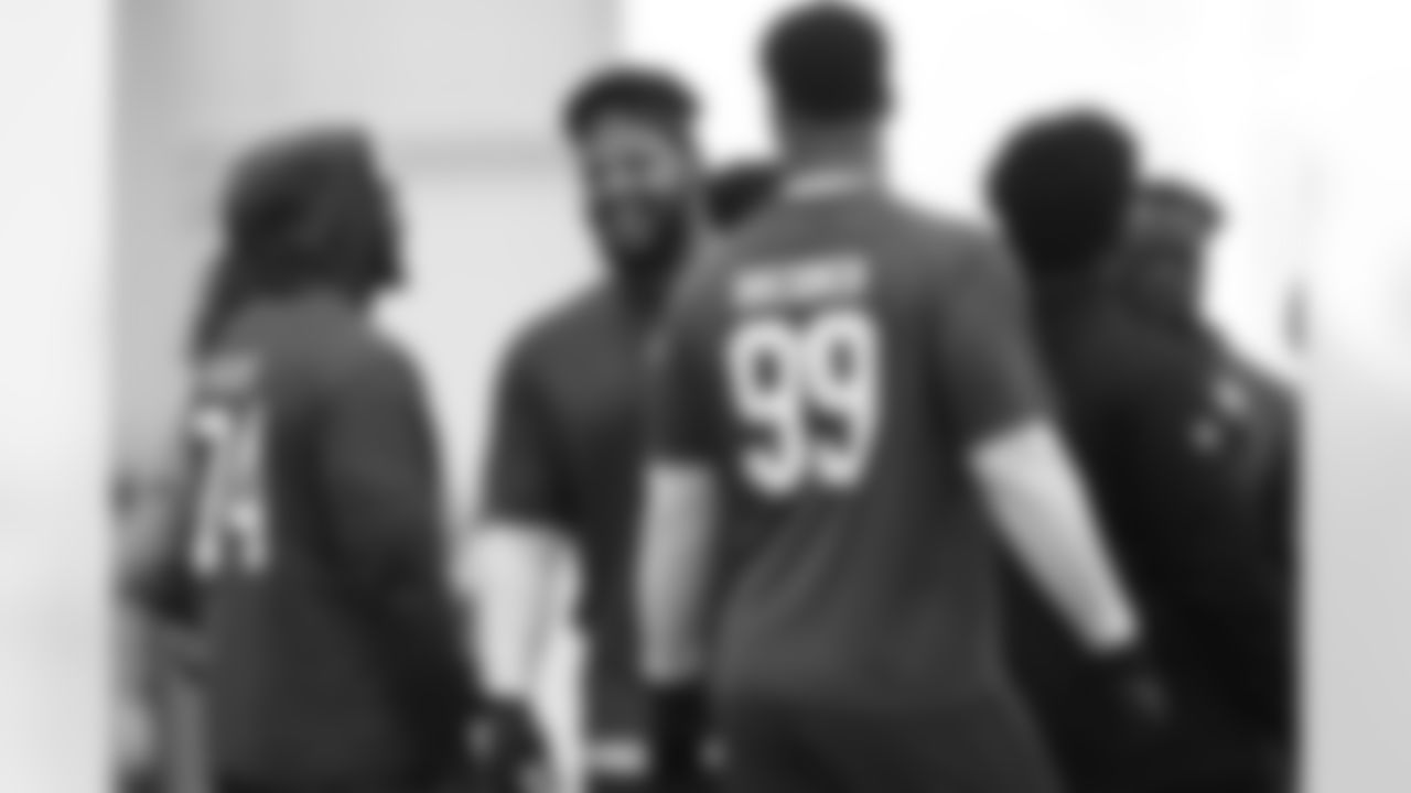 90 DT Grover Stewart
Players train during Phase II of offseason workouts.