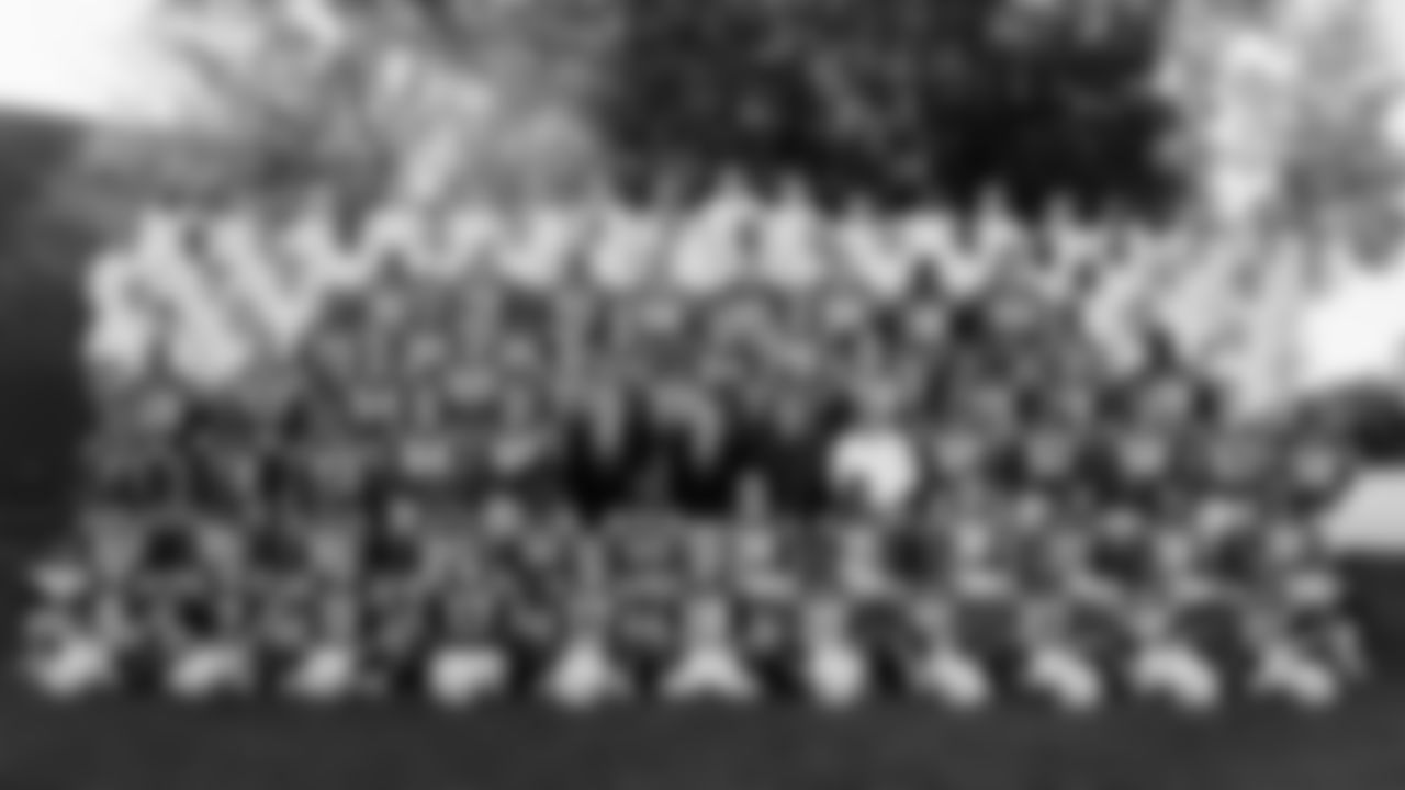 2003 Team Photo
First Row (L to R) 6-Tom Arth, 7-Brock Huard, 11-Cory Sauter, 13-Mike Vanderjagt, 17-Hunter Smith, 18-Peyton Manning, 20-Mike Doss, 21-Walt Harris, 23-James Mungro, 25-Nick Harper, 27-David Macklin
Second Row (L to R) 28-Idrees Bashir, 29-Joseph Jefferson, 30-Donald Strickland, 31-Clifton Crosby, 32-Edgerrin James, 33-Dominic Rhodes, 34-Jason Doering, 35-Ricky Williams, 36-Tom Lopienski, 37-Willie Miles, 38-Darrell Rideaux, 39-Anthony Floyd
Third Row (L to R) 41-Cory Bird, 42-Detron Smith, 43-Brian Allen, 44-Dallas Clark, 48-Justin Snow, Executive Vice President Bob Terpening, President Bill Polian, Owner and Chief Executive Officer Jim Irsay, Head Coach Tony Dungy, 50-David Thornton, 53-Marcus Washington, 56-Tupe Peko, 57-Jim Nelson, 58-Gary Brackett
Fourth Row (L to R) 59-Cato June, 63-Jeff Saturday, 64-Rick DeMulling, 69-Jim Newton, 71-Ryan Diem, 72-Brandon Hicks, 73-Adam Meadows, 74-Steve Sciullo, 75-Larry Tripplett, 76-Makoa Freitas, 78-Tarik Glenn
Fifth Row (L to R) Joe McCurdy, John Starliper, 79-Raheem Brock, 80-Joe Dean Davenport, 81-Marcus Pollard, 83-Brandon Stokley, 84-Brad Pyatt, 85-Aaron Moorehead, 86-Troy Walters, 87-Reggie Wayne, 88-Marvin Harrison, Marty Heckscher, Ryan Fannin
Sixth Row (L to R) Dom Anile, Chris Polian, Steve Champlin, 90-Montae Reagor, 92-Chad Bratzke, 93-Dwight Freeney, 94-Rob Morris, 95-David Pugh, 96-Josh Williams, 98-Robert Mathis, 99-Brad Scioli, Clyde Powers, Mike Butler, Tom Telesco
Seventh Row (L to R) Clyde Christensen, Ron Meeks, Mike Murphy, Gene Huey, Tom Moore, Chris Foerster, Diron Reynolds, John Teerlinck, Jim Caldwell, Howard Mudd, Russ Purnell, Ricky Thomas, Alan Williams, Richard Howell, Jon Torine, Joe Makovec
Bryant Baugh, Hunter Smith, Dr. Doug Robertson, Dr. Stacey Conrad, Dr. Gary Misamore, Dr. Arthur C. Rettig, Dr. Tom Klootwyk, Dave Walston, Dave Hammer, J.W. Jordan, Mark Ellenz, Malik Boyd, Kevin Rogers, Jon Scott, Brian Seabrooks, Sean Sullivan, Mike Mays