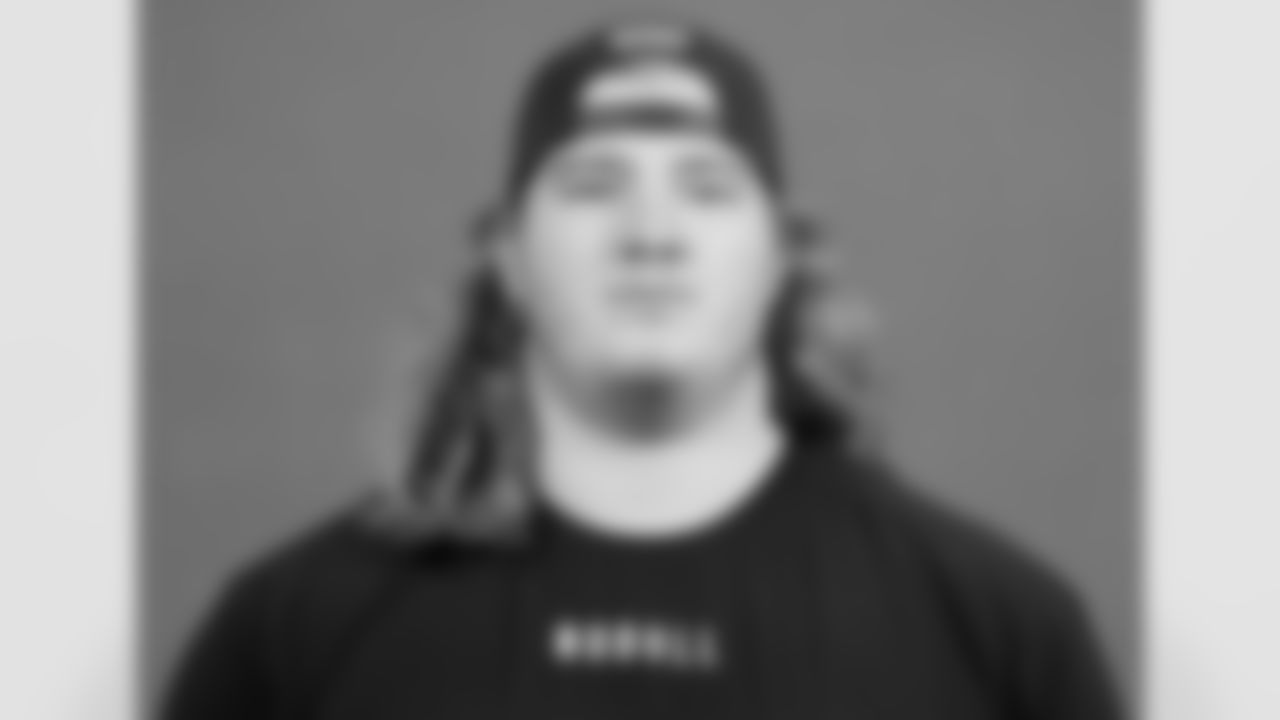 Oregon offensive lineman T.J. Bass poses for a portrait at the NFL football Combine on Thursday, March 2, 2023 in Indianapolis. (AJ Mast/AP Images for the NFL)