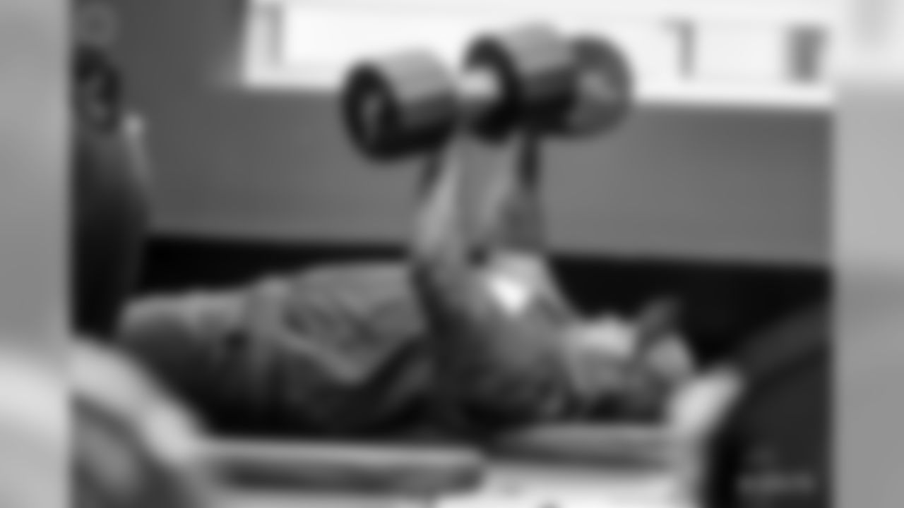 A candid look at the Colts defense working out during Phase I of their offseason workouts.