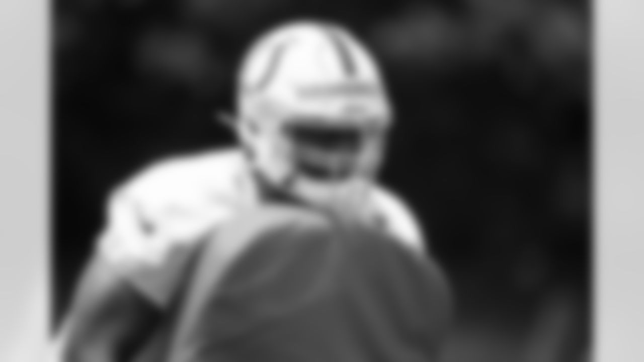 64 G Arlington Hambright,
Players train during OTAs of offseason workouts.