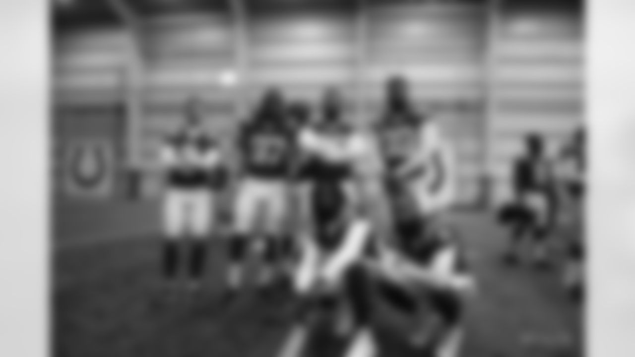 8 P Rigoberto Sanchez, #97 DE Al-Quadin Muhammad, #90 DT Grover Stewart, #99 DT DeForest Buckner, #14 WR Zach Pascal, #15 WR Keke Coutee
