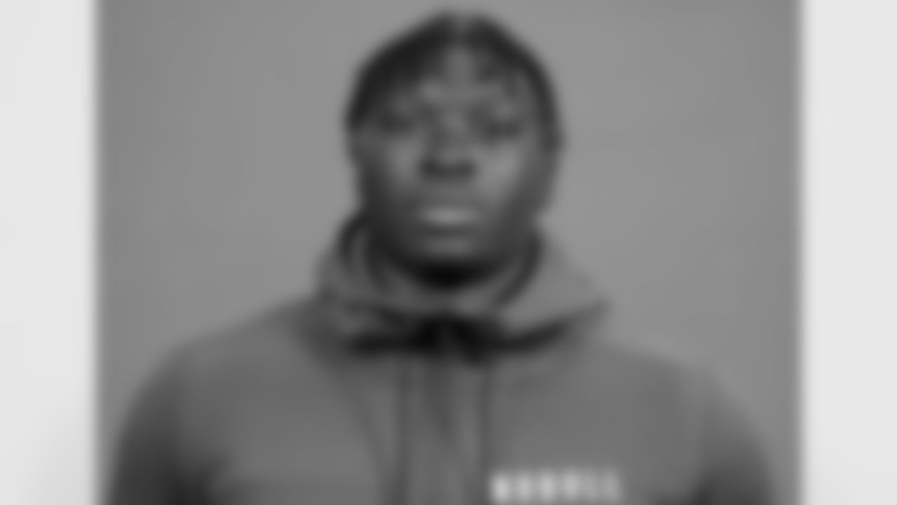 Louisville defensive lineman Yaya Diaby poses for a portrait at the NFL football Combine on Tuesday, Feb. 28, 2023 in Indianapolis. (AJ Mast/AP Images for the NFL)