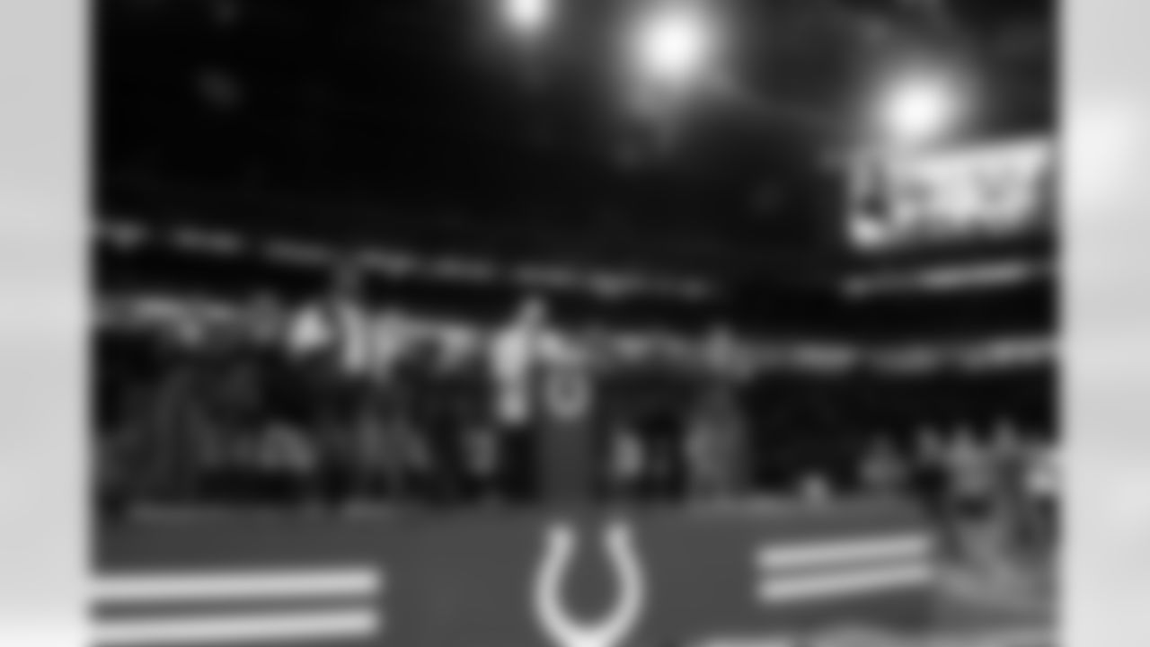 Robert Mathis, Marvin Harrison, Bill Polian, Tarik Glenn, Jeff Saturday, Bill Brooks, Dwight Freeney, Peyton Manning, Ring of Honor, James Irsay Owner and CEO,