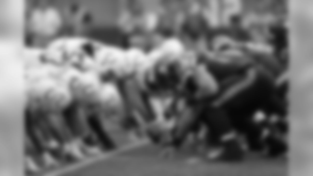 Seattle Seahawks and Indianapolis Colts players line up on the line of scrimmage during the first half of an NFL football preseason game, Thursday, Aug. 9, 2018, in Seattle. (AP Photo/Stephen Brashear)