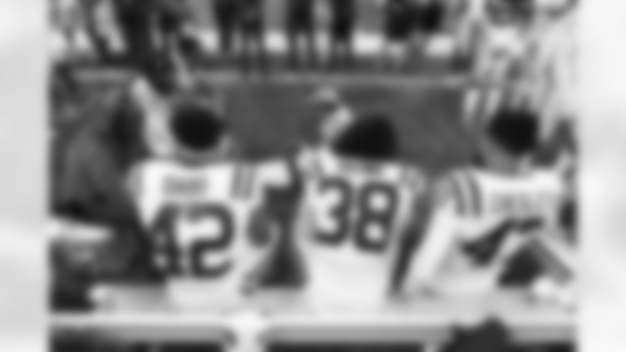 42 CB Marcel Dabo, #38 CB Tony Brown, #47 CB Anthony Chesley, #5 CB Stephon Gilmore, #39 CB Marvell Tell III, #20 S Nick Cross, Ron Milus Defensive Backs