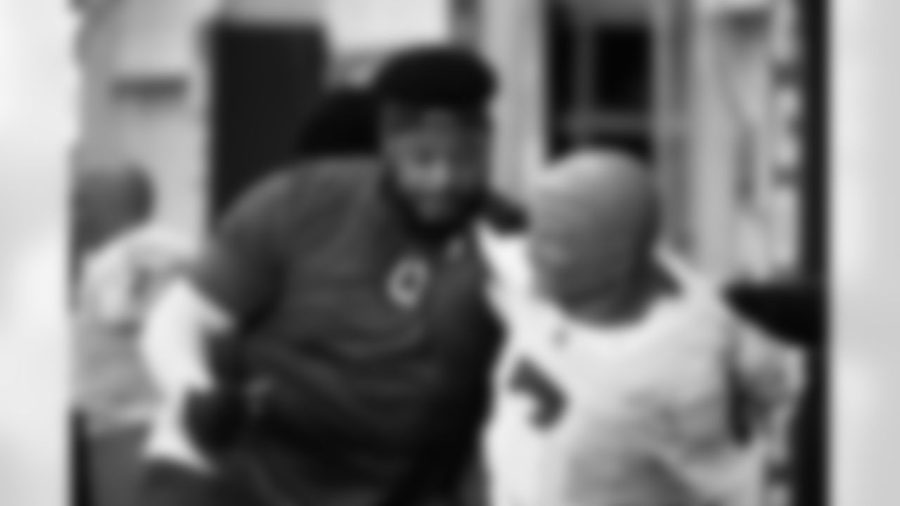 90 DT Grover Stewart,
Players train during Phase II of offseason workouts.