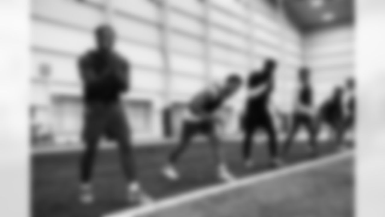 Players train during Phase I of offseason workouts.
23 CB Kenny Moore II, #30 CB David Vereen, #33 CB Dallis Flowers,