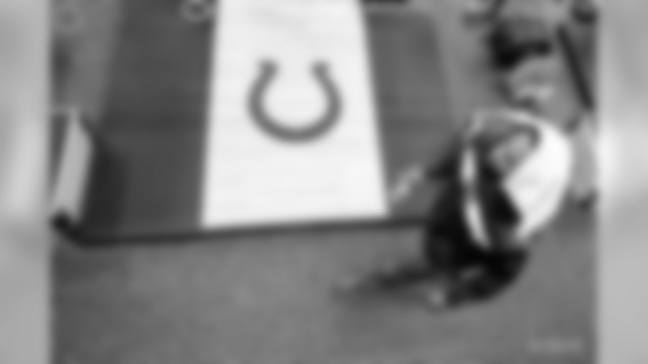 A candid look at the Colts defense working out during Phase I of their offseason workouts.