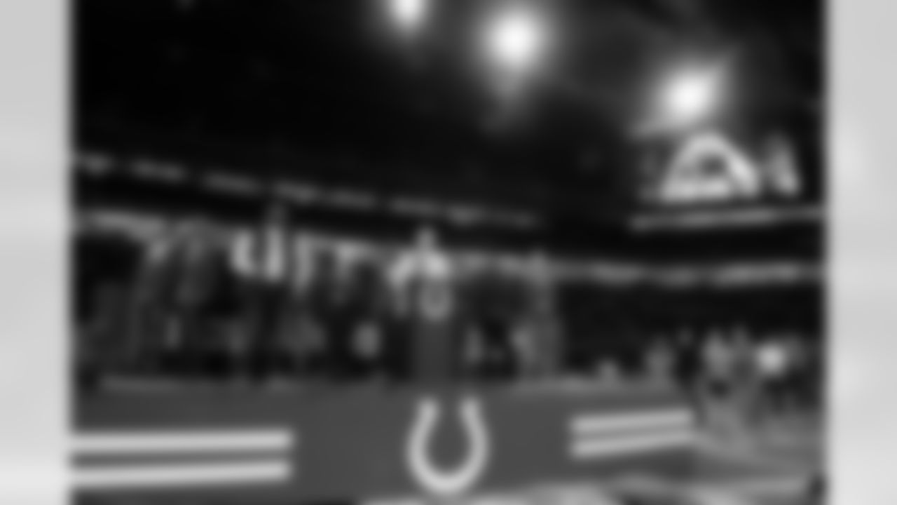 Robert Mathis, Marvin Harrison, Bill Polian, Tarik Glenn, Jeff Saturday, Bill Brooks, Dwight Freeney, Peyton Manning, Ring of Honor, James Irsay Owner and CEO,