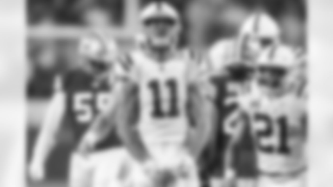 11 WR Michael Pittman Jr., #21 RB Nyheim Hines