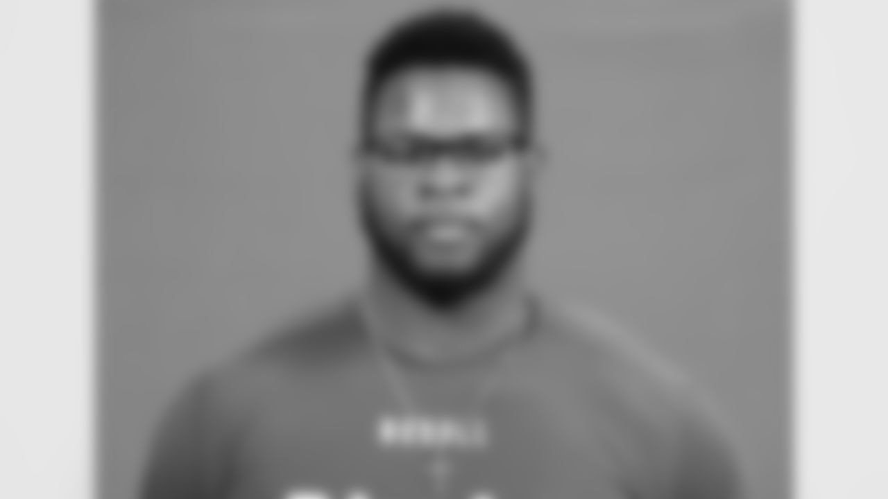 Clemson defensive lineman Myles Murphy poses for a portrait at the NFL football Combine on Tuesday, Feb. 28, 2023 in Indianapolis. (AJ Mast/AP Images for the NFL)