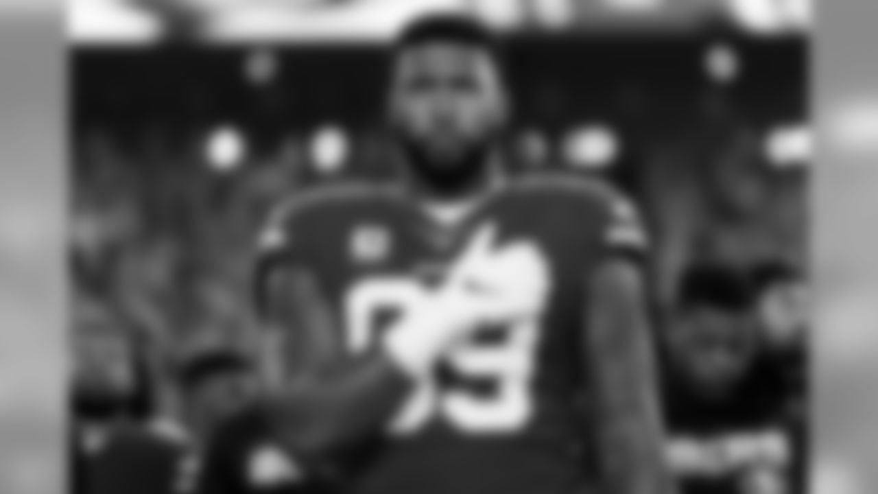 San Francisco 49ers defensive tackle DeForest Buckner (99) looks on from the sidelines prior to an NFL football game against the Green Bay Packers, Sunday, Nov. 24, 2019, in Santa Clara, Calif. The 49ers defeated the Packers, 37-8. (Ryan Kang via AP)