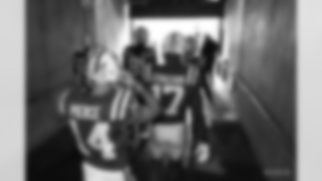 14 WR Alec Pierce, #17 WR Mike Strachan, #11 WR Michael Pittman Jr., #81 TE Mo Alie-Cox