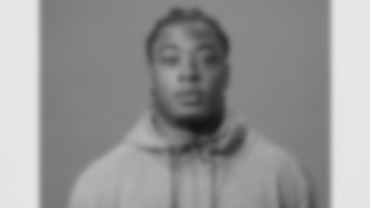 Duke linebacker Shaka Heyward poses for a portrait at the NFL football Combine on Tuesday, Feb. 28, 2023 in Indianapolis. (AJ Mast/AP Images for the NFL)