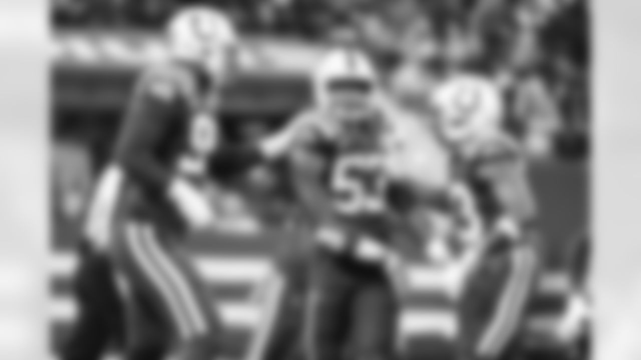 99 DT DeForest Buckner, #53 LB Darius Leonard, #23 CB Kenny Moore II