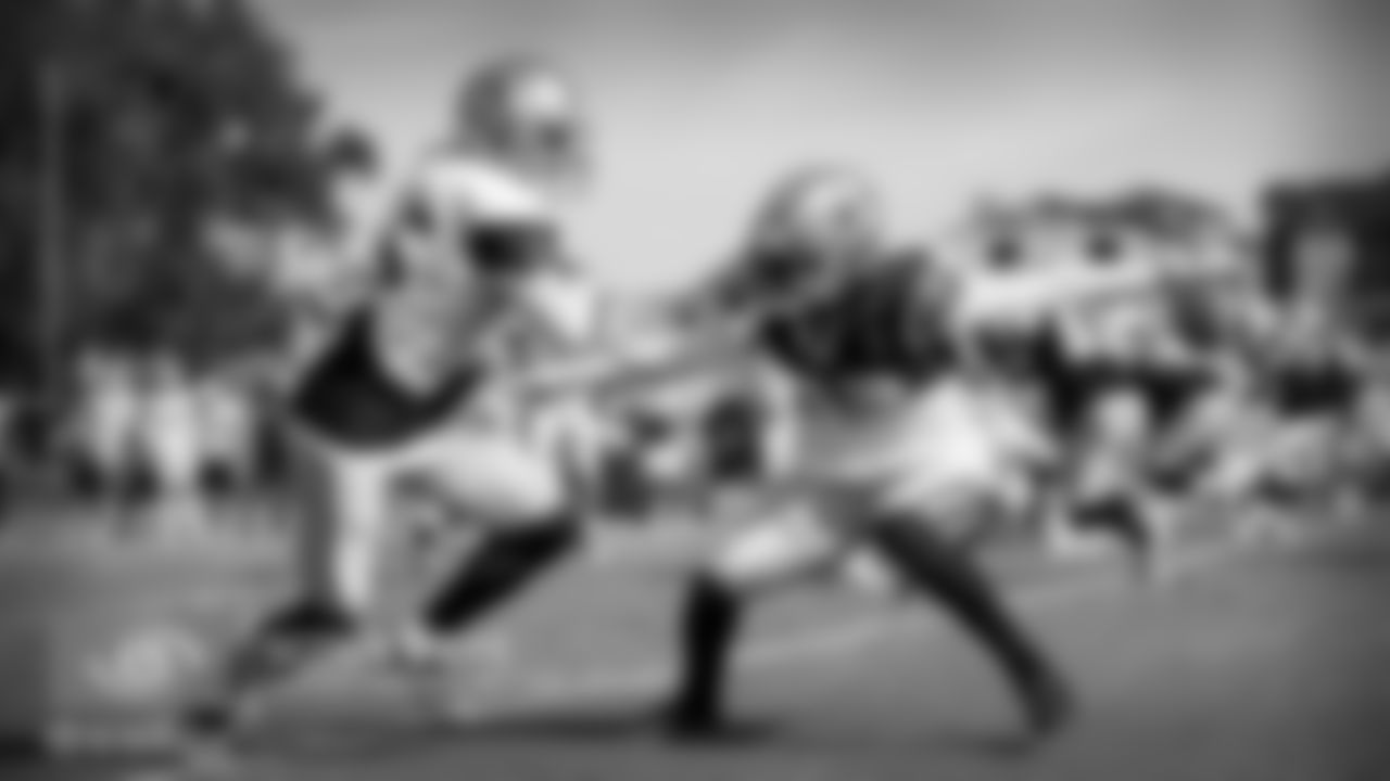 The second bad interception of the practice was a prayer that Cooper Rush tried to force to Jalen Guyton. Like the interception for Xavier Woods, I thought it was a terrible decision and pass. What I didn't realize at the time was that Taco Charlton jumped offsides, so Rush was trying to take advantage of the situation and execute the "free play." Donovan Olumba was in perfect position to the inside of Guyton. Rush threw off his back foot while off balance and couldn't get enough on the ball to give the play a chance – thus, the interception by Olumba.