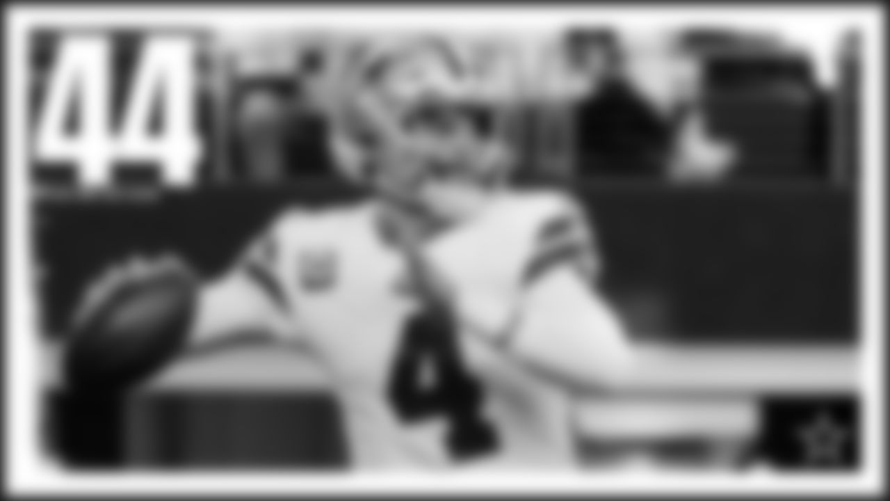 Since entering the league in 2016, Dak Prescott has 44 games of a 100+ passer rating. Prescott is actually tied with Troy Aikman with the 44 games of triple-digit QBR, and both trail Tony Romo for the franchise record with 67.