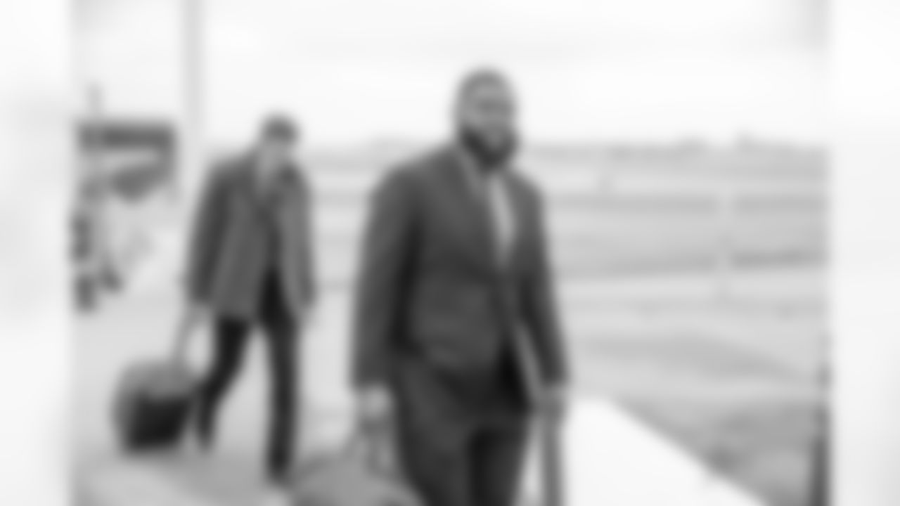 30 December 2017: Chaz Green
of the Dallas Cowboys during their departure to the game with the Philadelphia Eagles at Lincoln Financial Field in Philadelphia, Pennsylvania. Photo by James D. Smith/Dallas Cowboys
