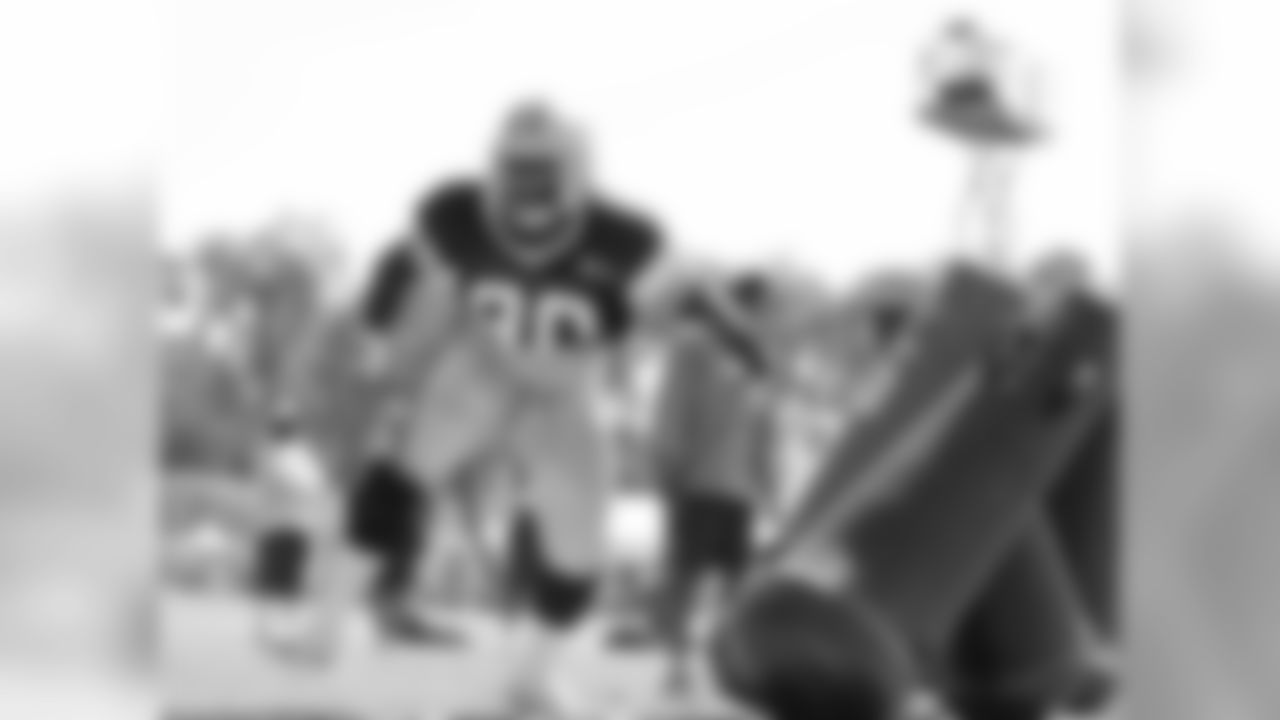 2012 - Ratliff runs through drills at Training Camp in Oxnard, CA.