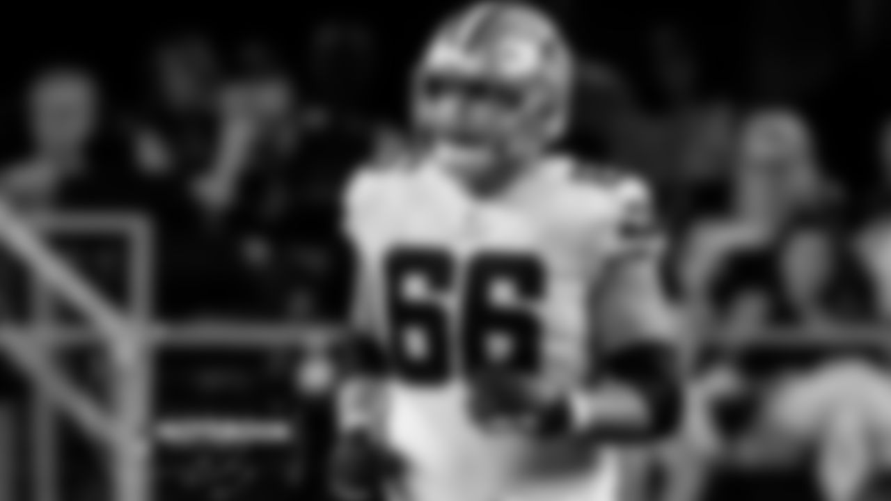 McGovern At Fullback
For the second straight game, the Cowboys got valuable snaps from guard Connor McGovern at fullback.
On the Cowboys' first touchdown drive, McGovern created running lanes for Ezekiel Elliott on two straight runs, including Elliott's one-yard TD.
The Cowboys likely envisioned some fullback responsibilities for Sewo Olonilua in preseason before Olonilua went on Reserve/Injured with a neck injury. Without Olonilua, head coach Mike
McCarthy and offensive coordinator Kellen Moore have gotten creative by putting the 318-pound McGovern in the backfield.
"Connor's played good football. We want to keep him involved," McCarthy said. "It's been a nice package for us."
-Rob Phillips (10/3)
