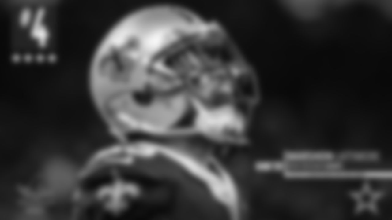 4. Marshon Lattimore: Can turn and run with his man. Is not going to get left behind in coverage. Does a nice job of handling the double move. Hard guy to shake. Can line up and play on either side. Will make receivers have to make contested catches. Nice job of high pointing the ball when tracking it. Ability to create turnovers when he gets in position.