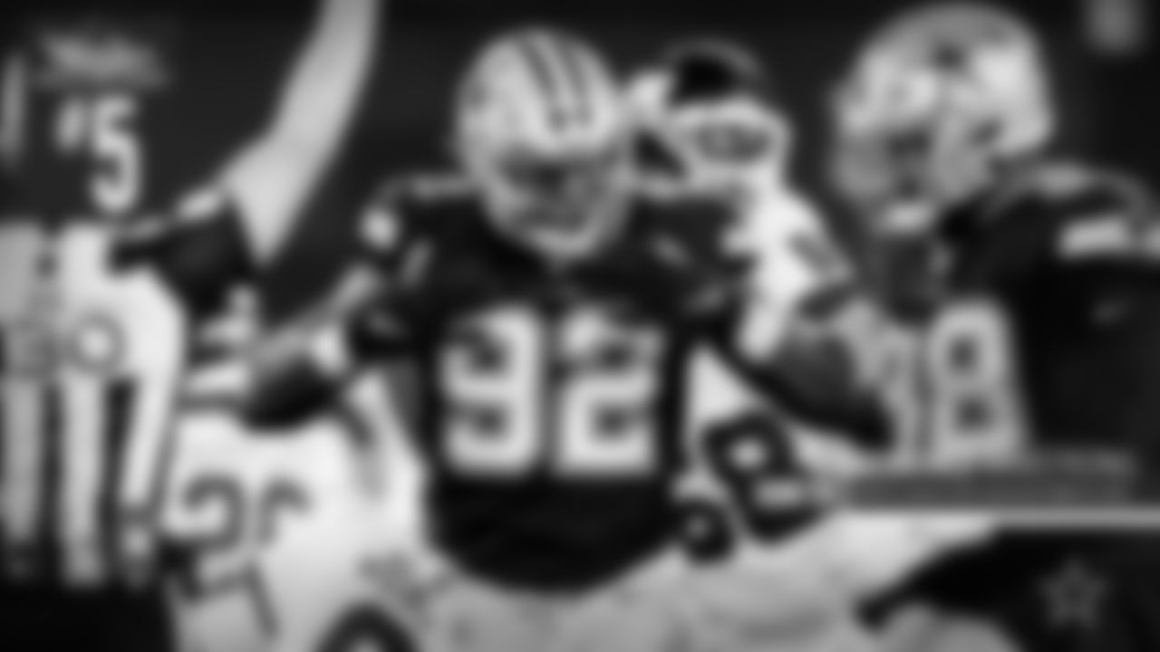 5. Dorance Armstrong — Armstrong is quickly becoming one of the biggest unsung heroes for the Cowboys, and not simply on defense. If not for a penalty in the secondary that deleted one of his sacks, he would've had his second two-sack game in only three tries - going on to finish with one on the evening along with a blocked field goal against Graham Gano that swung momentum back to Dallas early in the game. He's a force now.