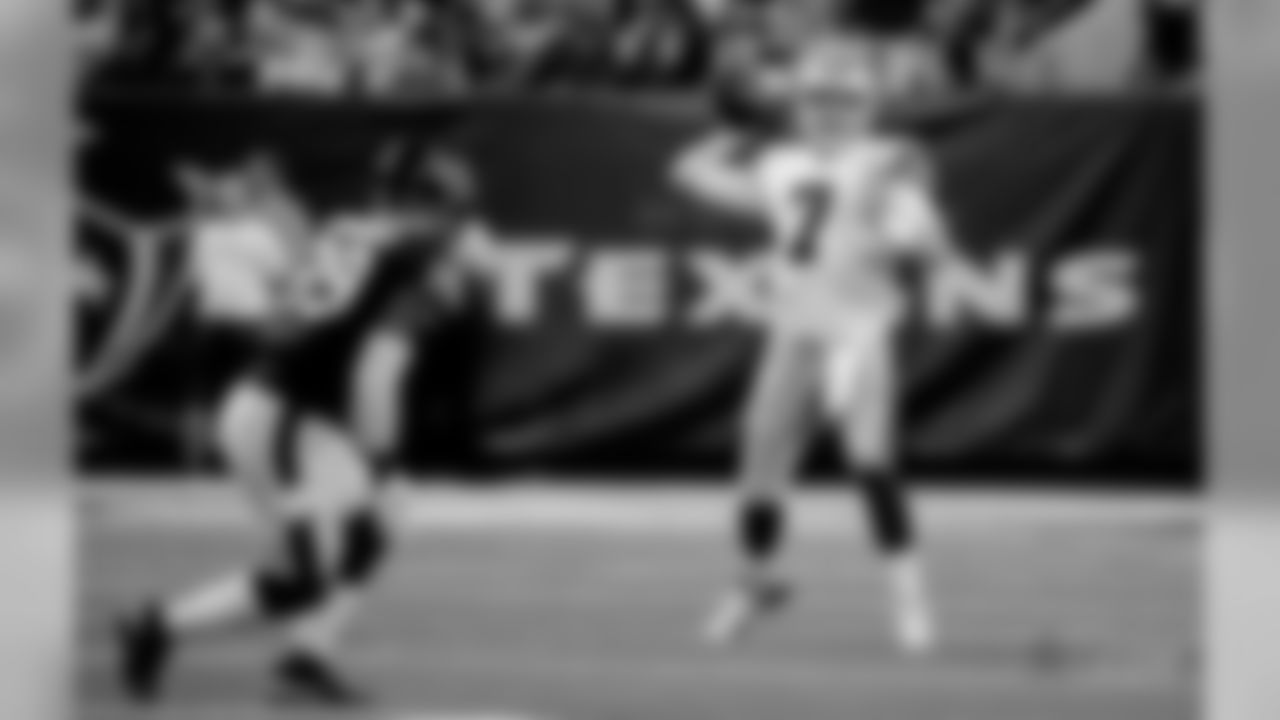 Dallas Cowboys quarterback Cooper Rush (7) throws against the Houston Texans during the first half of a preseason NFL football game Thursday, Aug. 30, 2018, in Houston. (AP Photo/Eric Christian Smith)