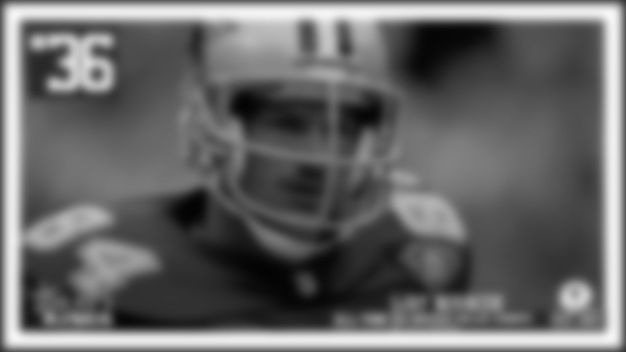 36. Jay Novacek
The best players perform at their highest level in the biggest games and Novacek certainly did that, totaling 62 receptions (third in Cowboys playoff history) in 13 postseason games, including first-quarter touchdowns in both Super Bowls XXVII and XXX. Also, in a divisional-round defeat of the Green Bay Packers on January 8, 1995, the tight end caught 11 passes on 11 targets for 104 yards. The 11 receptions are a team playoff record by a tight end.