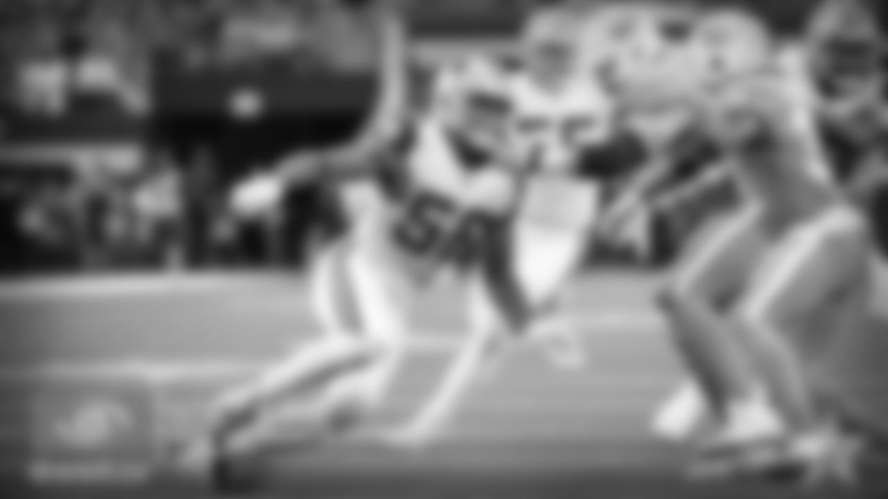 When I watch Robert Quinn rush off the edge, it reminds me of the drill Rod Marinelli has the line do around the bags. Quinn is textbook with his technique. Swat the hands. Dip the shoulder. Explode flat to the quarterback and swipe at the ball. There were several snaps where he was right on top of Josh Rosen, just missing the ball by a fraction of an inch. He had to be feeling good in the game to play the number of snaps that he did and do it at such a high level the entire game.