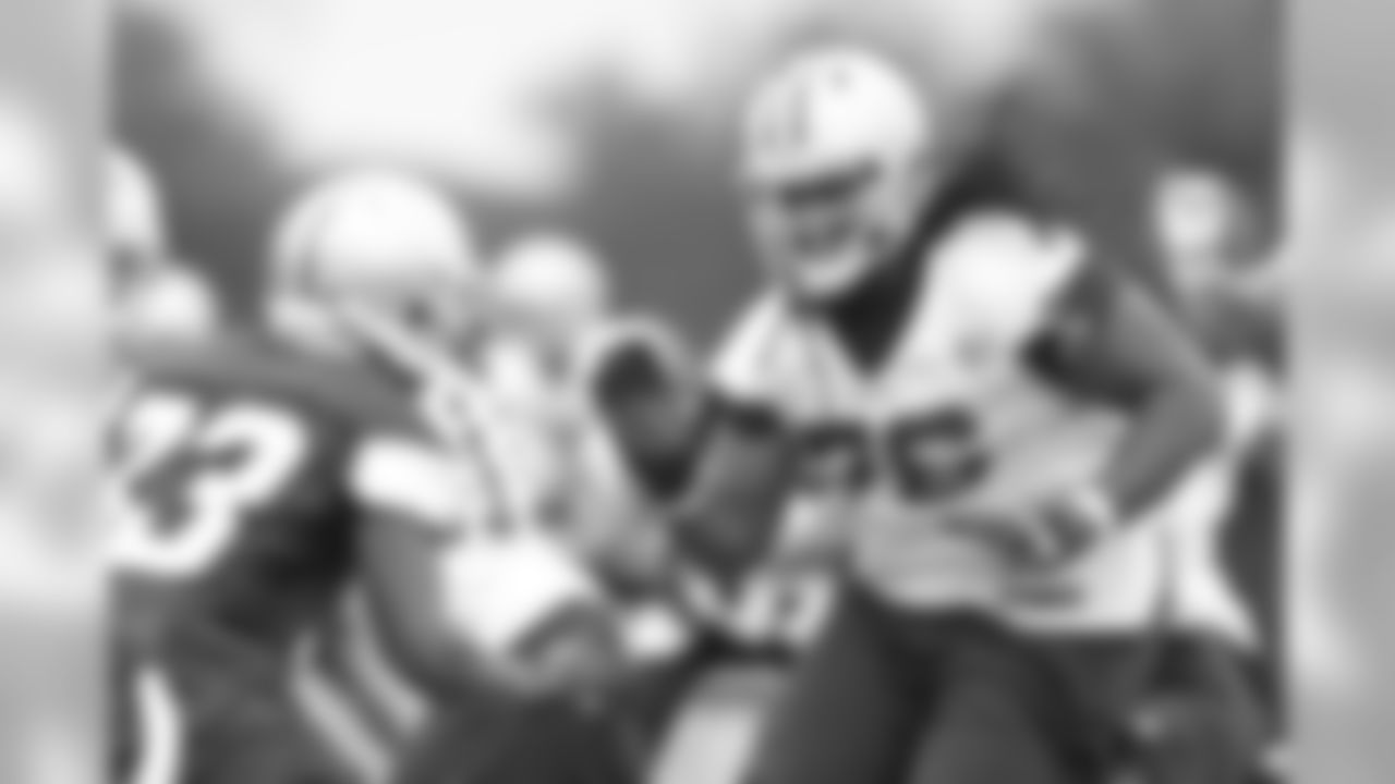 Tackle Edawn Coughman during OTAs.