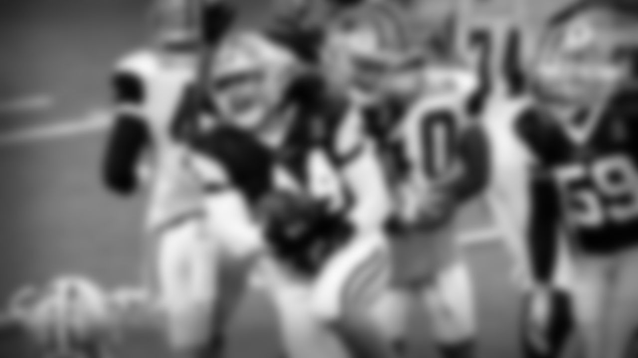 Francis Bernard
Ambar Garcia: For the second day in a row, Bernard was able to steal the ball. He might not be as big as the rest of the linebackers, but what he lacks in size he makes up for it with his quickness and ball awareness on the field. When he is not on the field, you can find him on the sideline picking Sean Lee's brain.