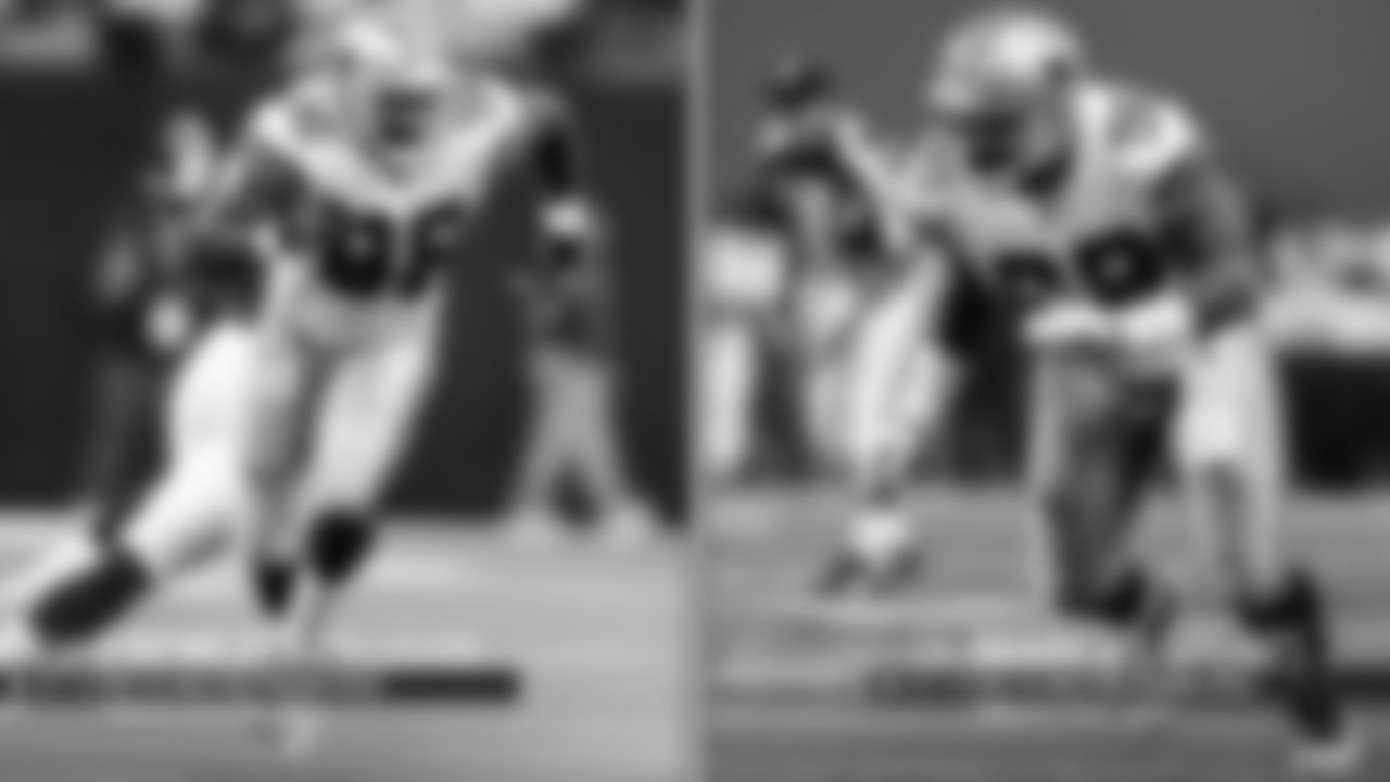 Both picked at No. 20, the expectations were a bit different for Ekuban and Spears, who actually joined DeMarcus Ware as headliners to the 2005 Draft. Because of that, and probably his always-jolly nature, Spears might be remembered as the better pro overall. But it's close, as Ekuban still managed to have a 10-year career and record 36.5 sacks. Spears, who played a different role in the 3-4 scheme, had 10 career sacks.