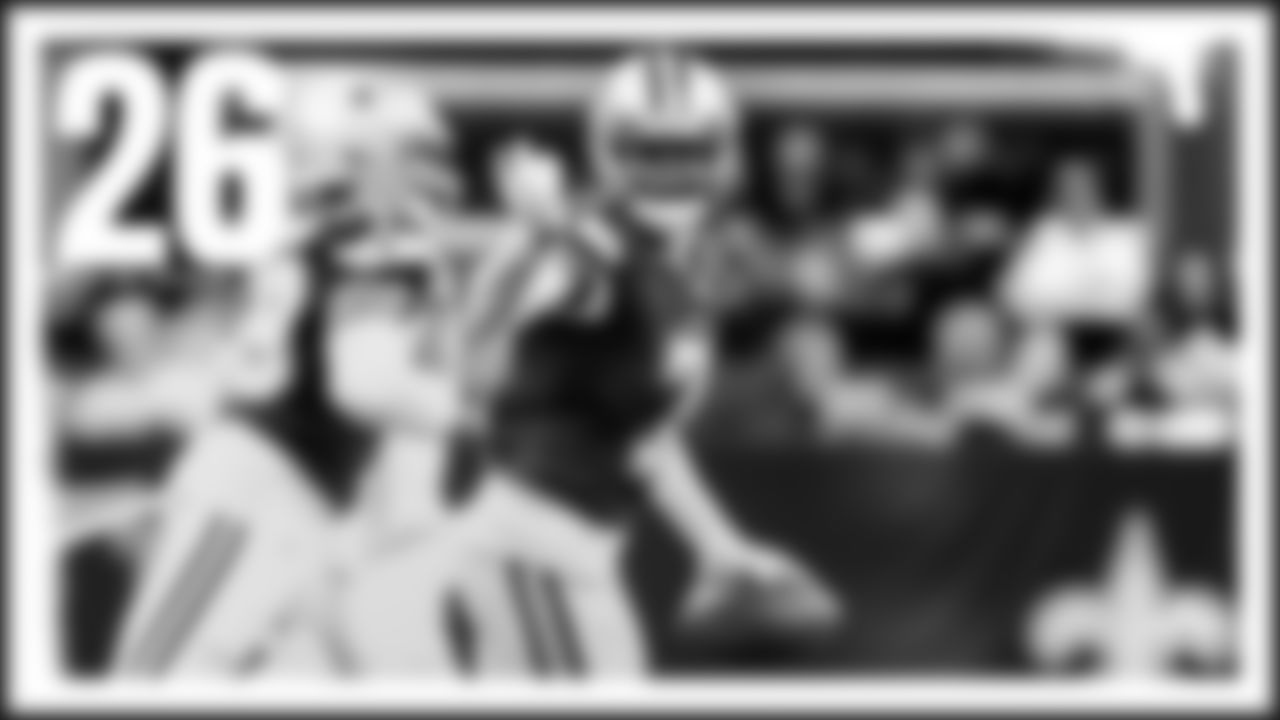 The Play: Already holding just a narrow 6-point lead over the Eagles on the road in Week 2 of the 2015 season, Danny McCray provided an early season highlight in one of the most electric manners: a punt block. McCray blasted through the Philadelphia line to slap the ball off Donnie Jones' foot, allowing Kyle Wilber to scoop the ball up and haul it 26 yards for the touchdown in an eventual 20-10 victory. Watch NOW.