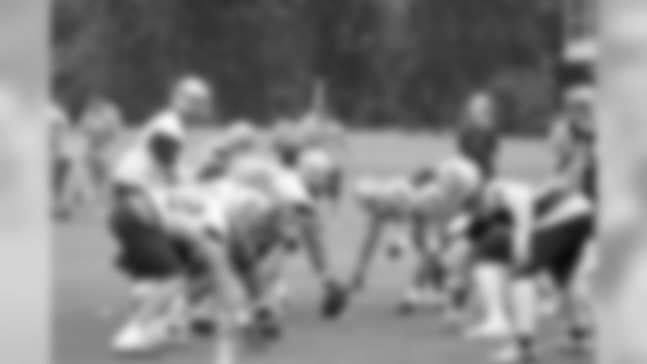 Team drills during the first OTA practice at Valley Ranch.