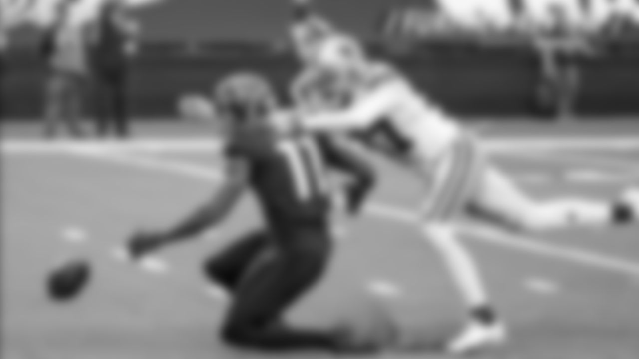 Turning Point:
The big momentum swing occurred in the third quarter with the Falcons leading 29-17 and driving for more. Receiver Russell Gage took a direct snap and heaved a long bomb to Julio Jones, who dropped the ball on what would've been a touchdown. On the next play, Atlanta was flagged for 12 players in the huddle, pushing back a fourth-and-2 to fourth-and-7. The Falcons elected to punt and the Cowboys quickly scored, thanks to a spectacular one-handed catch by Amari Cooper to set up another score.