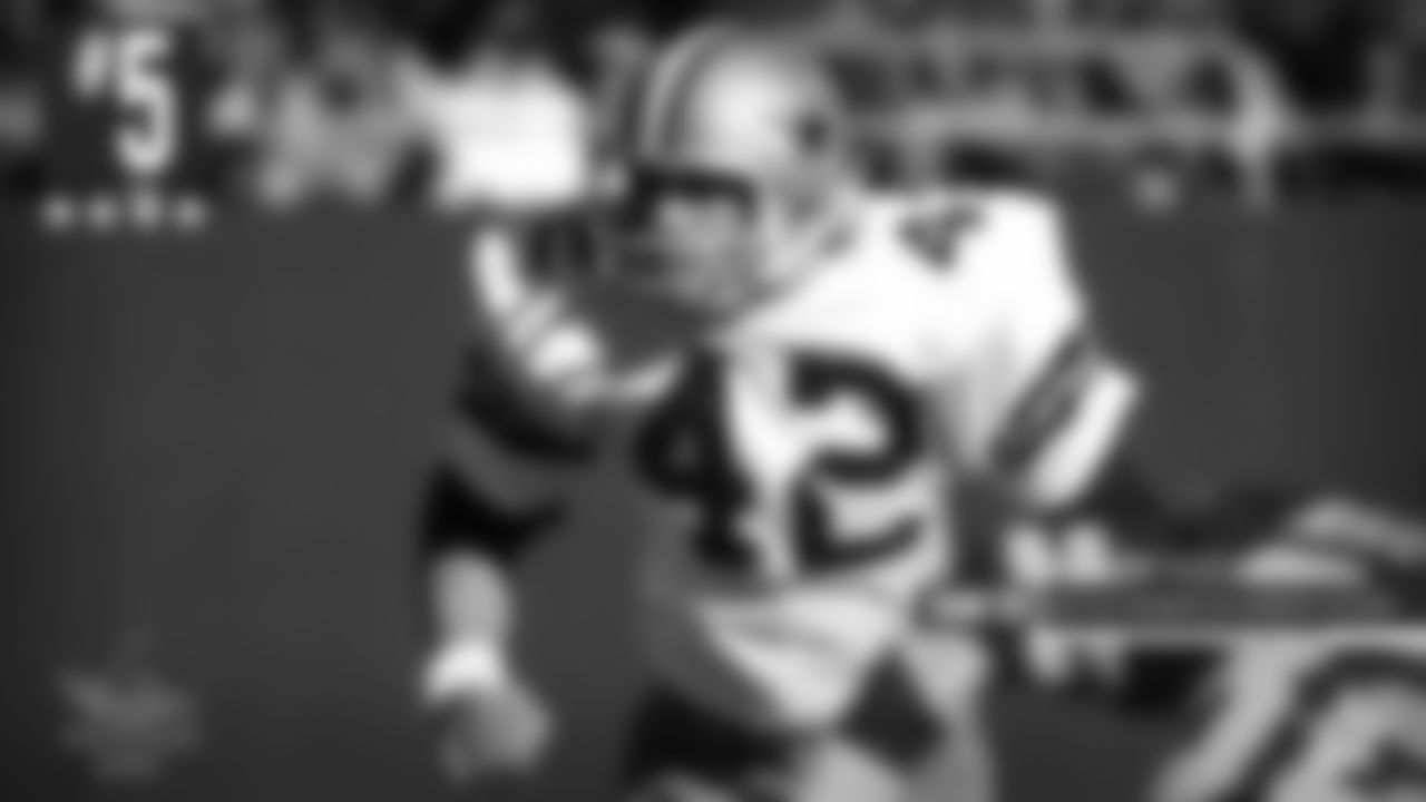 Randy Hughes, Safety, Dallas Cowboy 1975-1980: Hughes recorded 14 interceptions at Oklahoma before being drafted by Dallas. In Super Bowl XII, he registered five tackles, an interception, and two fumble recoveries.