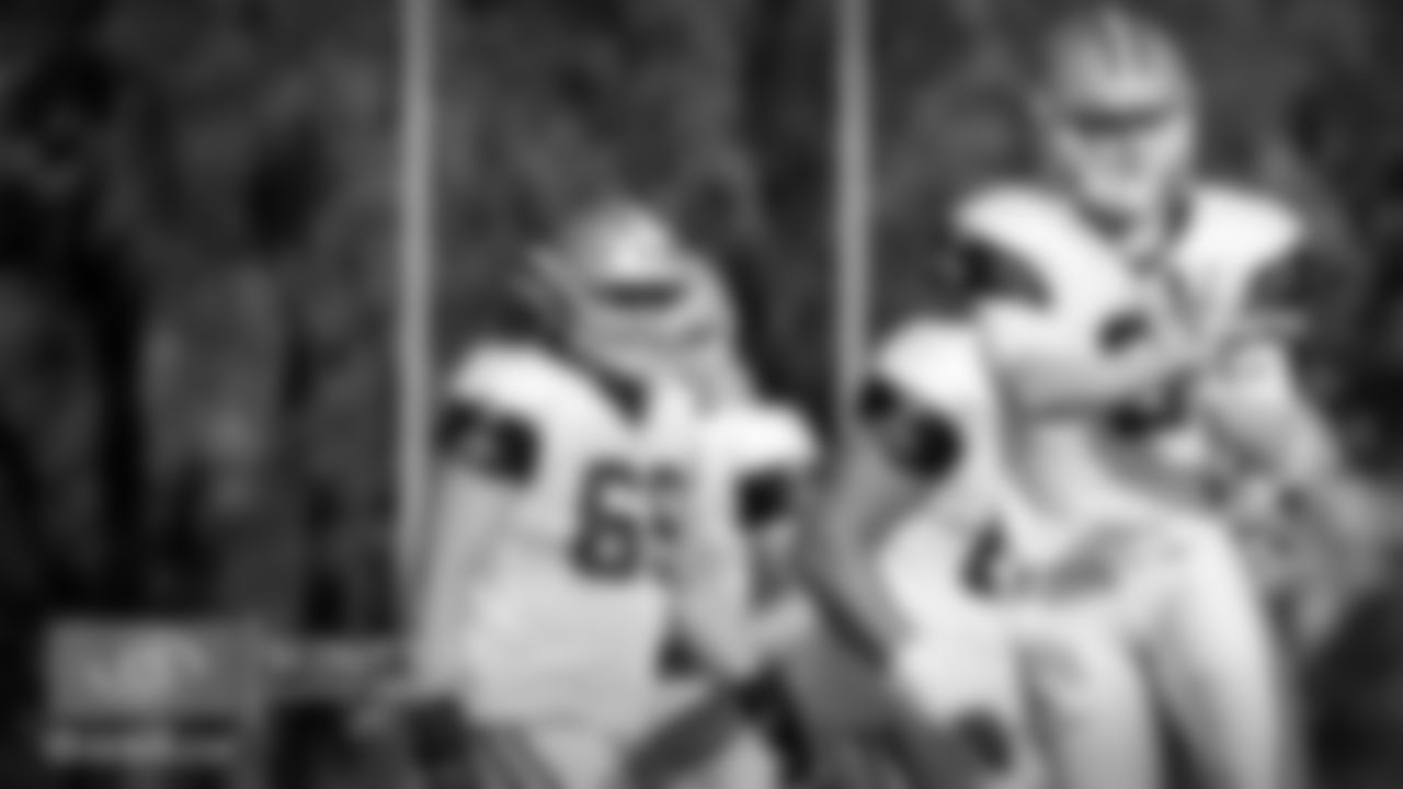 With injuries to Zack Martin and Cody Wichmann, Jason Garrett mentioned that his club was a little short-handed at guard. Garrett also felt that the versatility of his line could allow him to move some guys around to different positions. At least for this practice, Brandon Knight was that guy. Knight had been lining up at tackle but kicked inside for some work. Through one practice he looked pretty natural in the way he handled the position. He was able to hold his own during the 1-on-1 pass rush drills and later during the team period. I believe when the group sits down and studies the tape at night they're going to be pleased with his work.