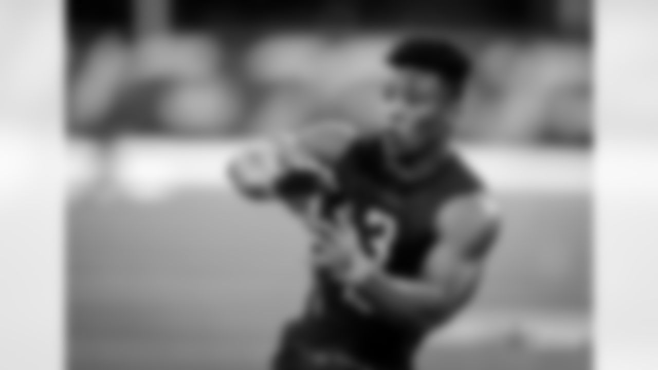 Penn State running back Saquon Barkley runs a drill during the NFL football scouting combine, Friday, March 2, 2018, in Indianapolis. (AP Photo/Darron Cummings)