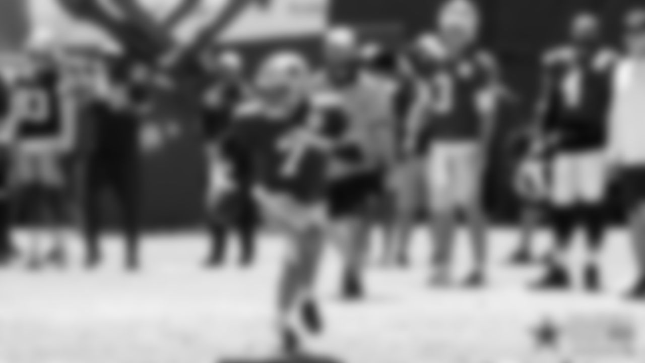 Extra Work
It's never good for QB1 to sit out of practice, but there is at least some silver lining to Dak Prescott resting his sore throwing shoulder these last few days. With Prescott watching from behind the huddle, the Cowboys' younger quarterbacks are getting an unexpected opportunity to see the field.
"Last year during camp, I'd get two or three reps a day," said Ben DiNucci on Sunday. "That's tough for your confidence, right, when you're coming from college where you're the guy for a few years and you get every rep in practice."
DiNucci is currently rotating second-team reps with Cooper Rush, while Garrett Gilber handles all the first-team work in Prescott's absence. But, as he noted, even second-team action can mean a dozen or more team reps per day, as opposed to just a handful.
"I had a really good first few days, had middle few days and these last two days I've picked up the slack a little bit," he said.
Considering how little DiNucci got to do before he was thrown into the fire last year, every little bit should help.
— David Helman (8/1)