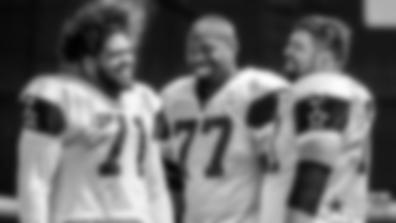 Boost Up Front
Tyron Smith and Zack Martin didn't make the trip to Canton, Ohio, for the Hall of Fame game in the interest of sparing starters for Saturday's practice. With the Cowboys back on the West Coast, McCarthy confirmed that the All-Pro duo will be available to scrimmage against the Los Angeles Rams.
"They'll part of the practice tomorrow," McCarthy said.
La'el Collins will also be available for Saturday after playing a handful of snaps against the Steelers on Thursday night. McCarthy said the majority of the guys who only played one series against Pittsburgh will get some work against L.A.
With the Rams bringing talents like Aaron Donald and Leonard Floyd up the road from Los Angeles, there should be plenty of intrigue around the offensive and defensive line play.
— David Helman (8/6)
