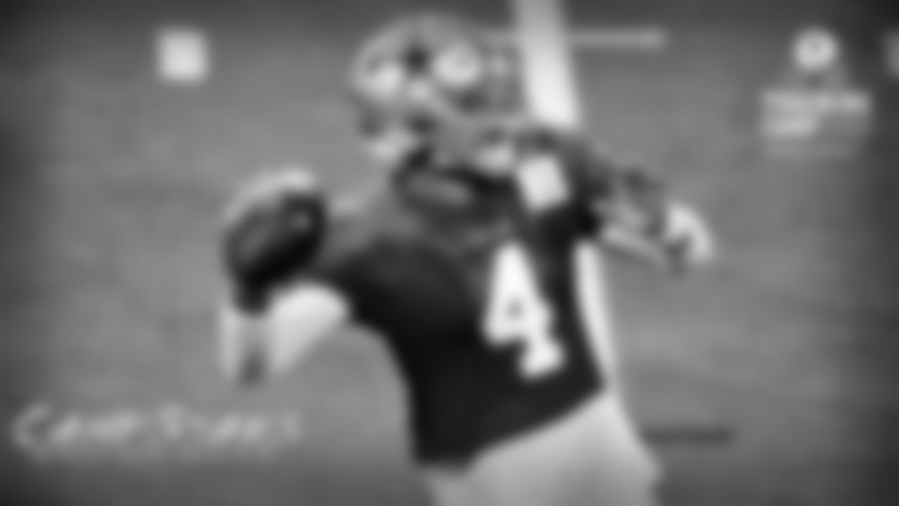 Dak Prescott
David Helman: His day technically ended on an interception, but Prescott was impressive before that. I charted him at 15-of-19 on the day during team period, completing passes to 10 different receivers – including multiple tight ends and running backs. During the first two-minute drill, he guided the offense into position for a game-winning field goal. The next go-around, he led them 61 yards to the opposing 4-yard line before the defense eventually got the best of him. Still, it was a productive day spreading the ball around.