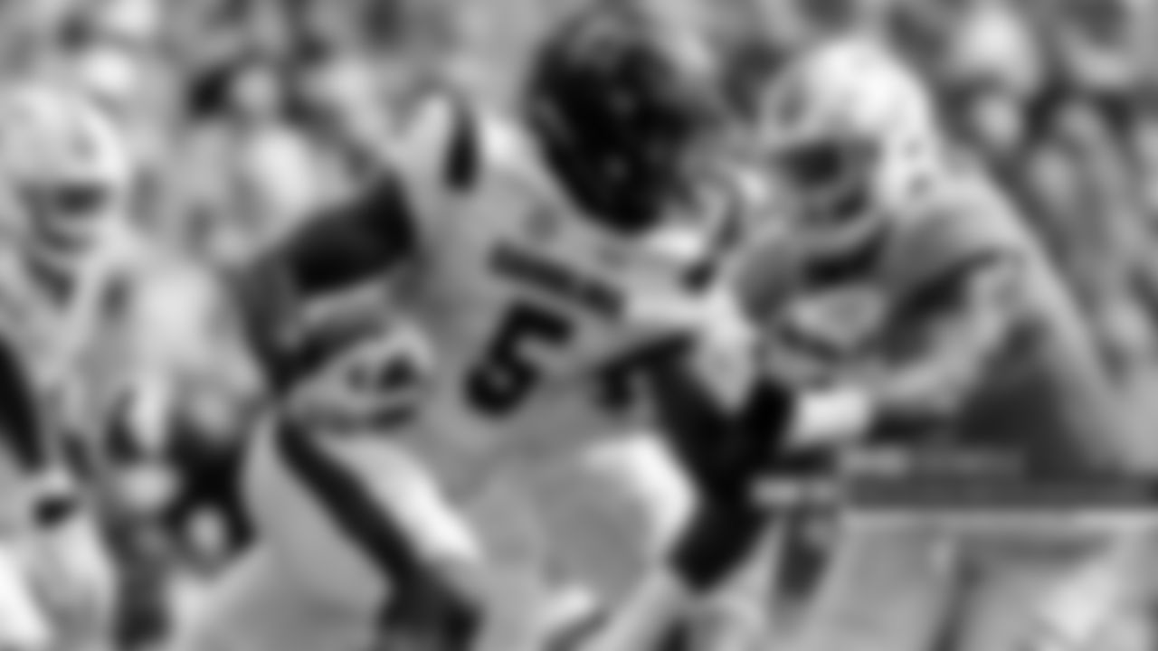 Rico Dowdle – Making the team as a rookie free agent, he was just happy to get a number. Perhaps he might want to move down to his South Carolina single-digit number.
