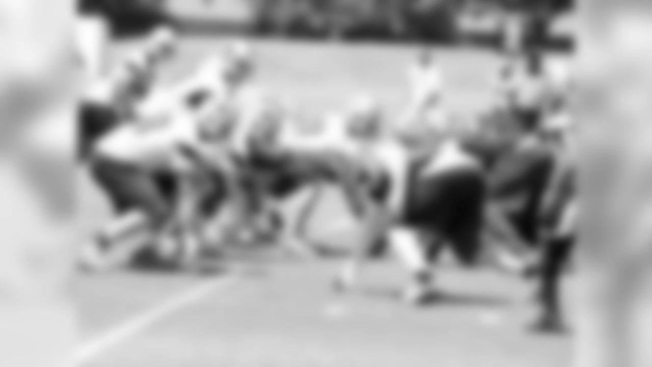 The offense and defense square off in the team portion of practice.
