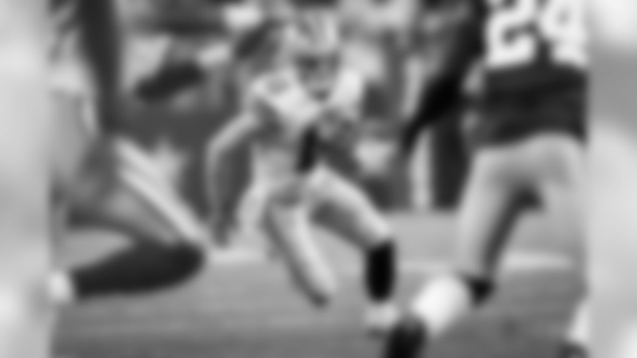 Dallas Cowboys wide receiver Cole Beasley (11) runs the football during an NFL football game against the New York Giants, Sunday, Sept. 10, 2017, in Arlington, Texas. The Cowboys defeated the Giants, 19-3. (Ryan Kang via AP)